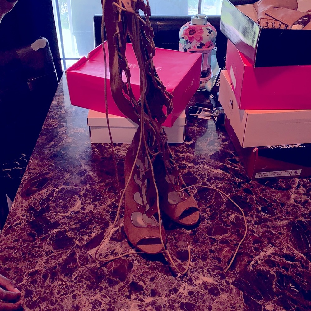 4in gladiator suede sandal